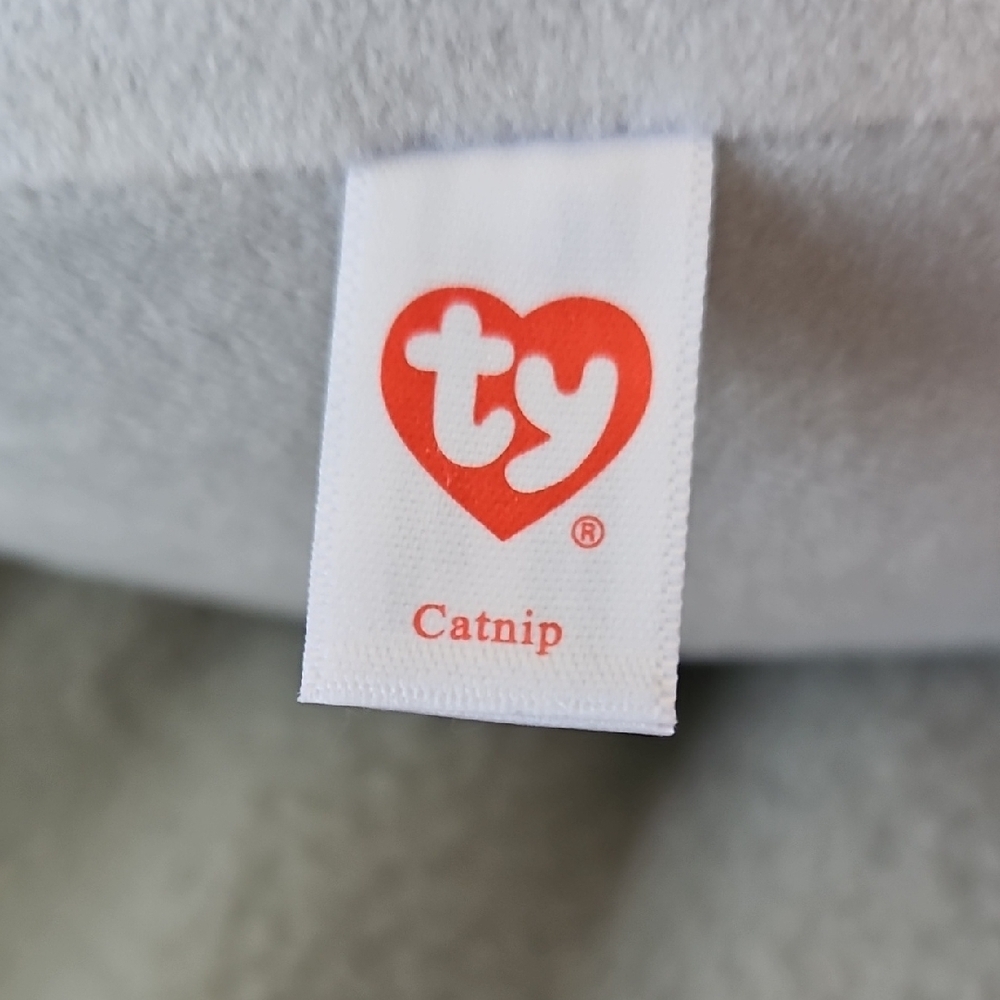 Ty White and Pink Plush Squishmallow-Style Stuffed Animal CATNIP Mouse NWT - Picture 4 of 4